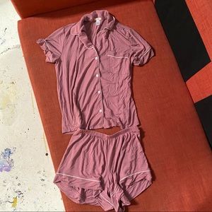 Eberjey Gisele Pajama Set - Short Sleeve & Shorts SMALL